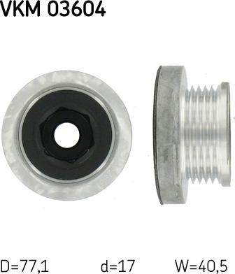 SKF VKM 03604 - Skriemulys, kintamosios srovės generatorius onlydrive.pro