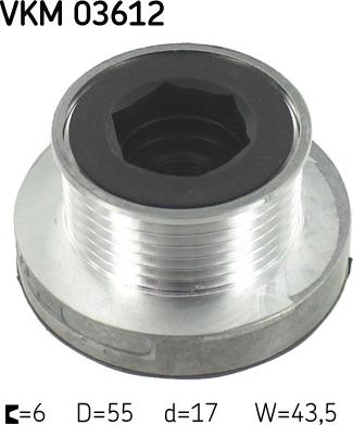 SKF VKM 03612 - Piedziņas skriemelis, Ģenerators onlydrive.pro