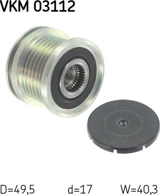 SKF VKM 03112 - Pulley, alternator, freewheel clutch onlydrive.pro