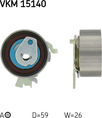 SKF VKM 15140 - Tensioner Pulley, timing belt onlydrive.pro