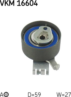 SKF VKM 16604 - Натяжной ролик, зубчатый ремень ГРМ onlydrive.pro