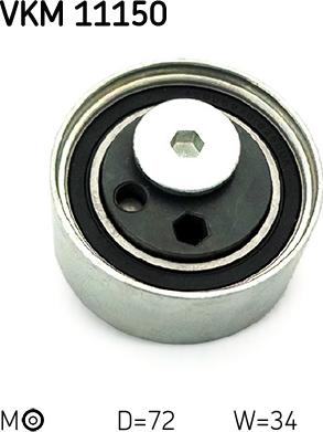 SKF VKM 11150 - Tensioner Pulley, timing belt onlydrive.pro