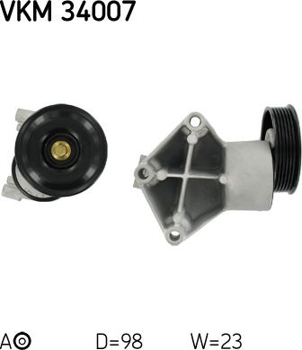 SKF VKM 34007 - Ohjainrulla, moniurahihna onlydrive.pro