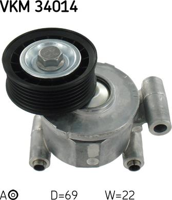 SKF VKM 34014 - Ролик, поликлиновый ремень onlydrive.pro