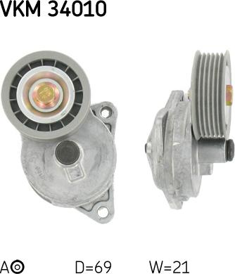 SKF VKM 34010 - Ролик, поликлиновый ремень onlydrive.pro