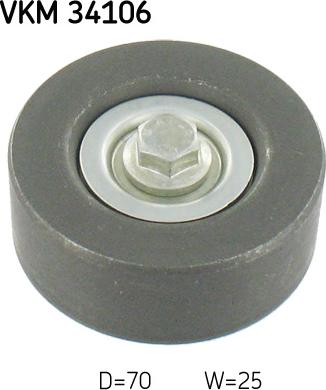 SKF VKM 34106 - Ролик, поликлиновый ремень onlydrive.pro