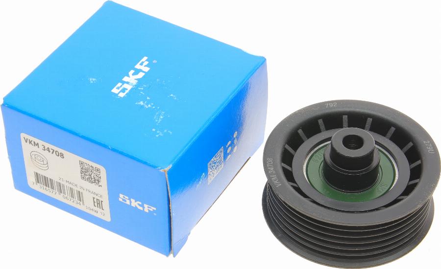 SKF VKM 34708 - Ролик, поликлиновый ремень onlydrive.pro