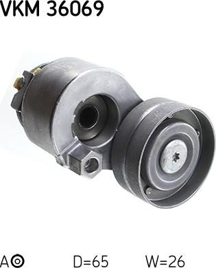 SKF VKM 36069 - Parazīt / Vadrullītis, Ķīļrievu siksna onlydrive.pro