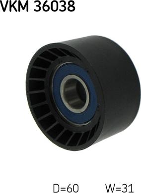 SKF VKM 36038 - Pulley, v-ribbed belt onlydrive.pro