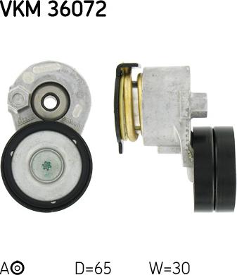 SKF VKM 36072 - Ролик, поликлиновый ремень onlydrive.pro