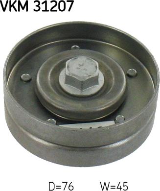 SKF VKM 31207 - Parazīt / Vadrullītis, Ķīļrievu siksna onlydrive.pro