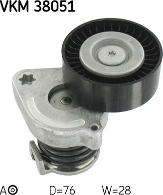 SKF VKM 38051 - Ohjainrulla, moniurahihna onlydrive.pro