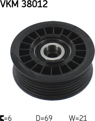 SKF VKM 38012 - Ролик, поликлиновый ремень onlydrive.pro