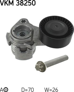 SKF VKM 38250 - Ролик, поликлиновый ремень onlydrive.pro