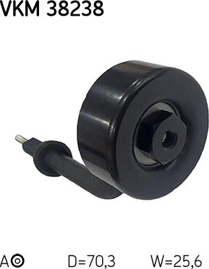 SKF VKM 38238 - Ролик, поликлиновый ремень onlydrive.pro