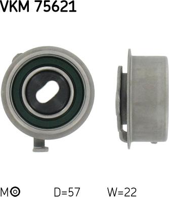 SKF VKM 75621 - Tensioner Pulley, timing belt onlydrive.pro