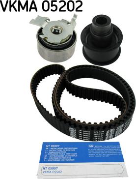 SKF VKMA 05202 - Комплект зубчатого ремня ГРМ onlydrive.pro