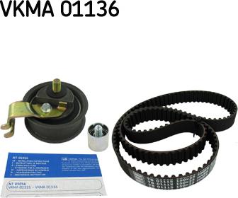 SKF VKMA 01136 - Zobsiksnas komplekts onlydrive.pro