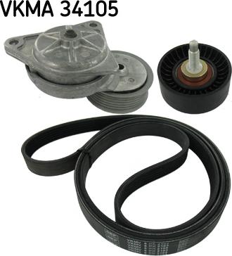 SKF VKMA 34105 - Поликлиновый ременный комплект onlydrive.pro