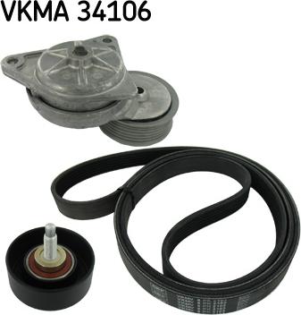 SKF VKMA 34106 - Поликлиновый ременный комплект onlydrive.pro