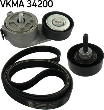 SKF VKMA 34200 - Поликлиновый ременный комплект onlydrive.pro