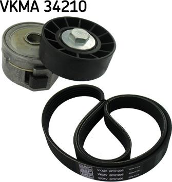 SKF VKMA 34210 - Поликлиновый ременный комплект onlydrive.pro