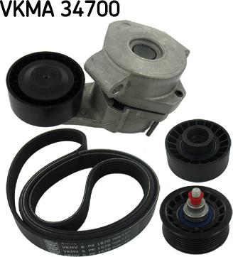 SKF VKMA 34700 - Поликлиновый ременный комплект onlydrive.pro