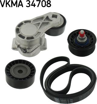 SKF VKMA 34708 - Поликлиновый ременный комплект onlydrive.pro