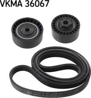 SKF VKMA 36067 - V-Ribbed Belt Set onlydrive.pro