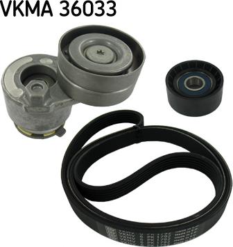 SKF VKMA 36033 - V formos rumbuotas diržas, komplektas onlydrive.pro