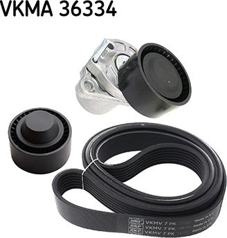 SKF VKMA 36334 - Ķīļrievu siksnu komplekts onlydrive.pro