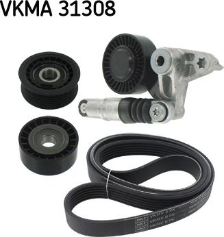 SKF VKMA 31308 - V formos rumbuotas diržas, komplektas onlydrive.pro