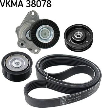 SKF VKMA 38078 - V formos rumbuotas diržas, komplektas onlydrive.pro