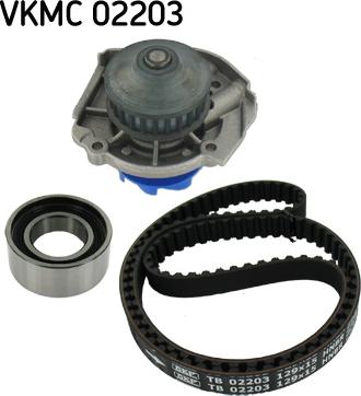 SKF VKMC 02203 - Ūdenssūknis + Zobsiksnas komplekts onlydrive.pro