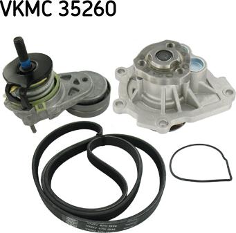 SKF VKMC 35260 - Water Pump + V-Ribbed Belt Set onlydrive.pro