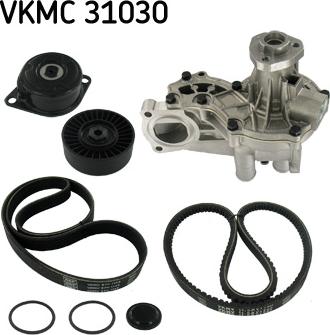 SKF VKMC 31030 - Водяной насос + комплект ручейковых ремней onlydrive.pro