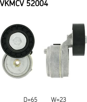 SKF VKMCV 52004 - Ролик, поликлиновый ремень onlydrive.pro