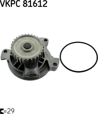 SKF VKPC 81612 - Водяной насос onlydrive.pro