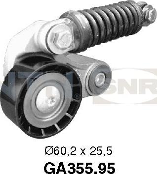 SNR GA355.95 - Pulley, v-ribbed belt onlydrive.pro