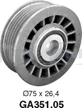 SNR GA351.05 - Pulley, v-ribbed belt onlydrive.pro