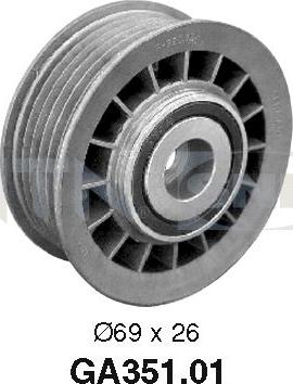 SNR GA351.01 - Pulley, v-ribbed belt onlydrive.pro