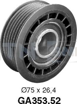 SNR GA353.52 - Pulley, v-ribbed belt onlydrive.pro