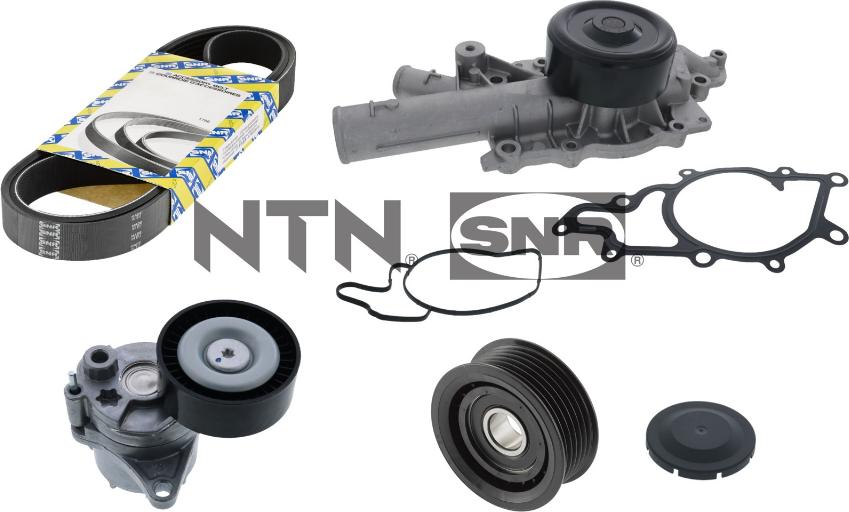 SNR KAP851.011 - Water Pump + V-Ribbed Belt Set onlydrive.pro