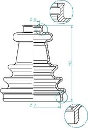 Spidan 190975 - Bellow, drive shaft onlydrive.pro