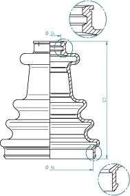 Spidan 190976 - Bellow, drive shaft onlydrive.pro