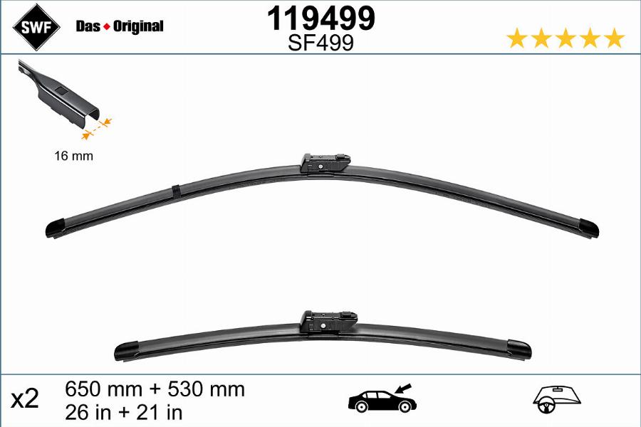 SWF 119499 - Wiper Blade onlydrive.pro