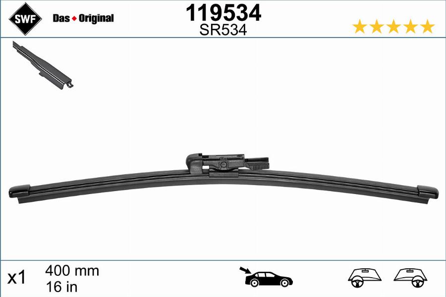 SWF 119534 - Wiper Blade onlydrive.pro