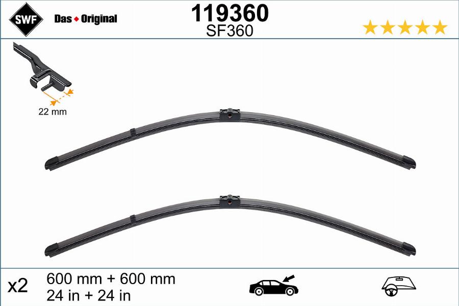 SWF 119360 - Wiper Blade onlydrive.pro