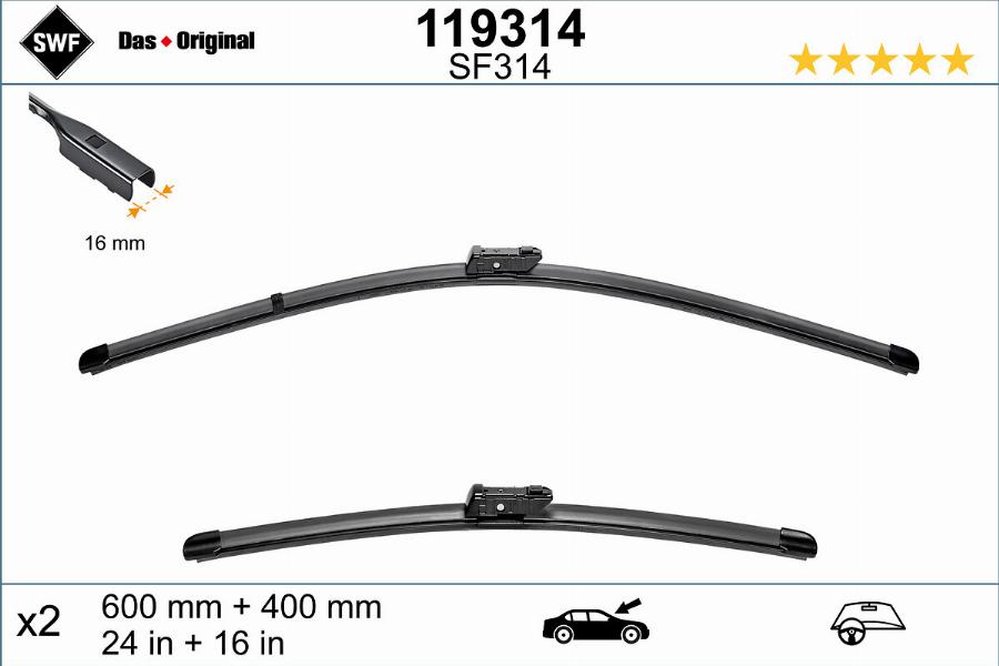 SWF 119314 - Wiper Blade onlydrive.pro