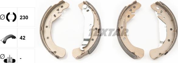 Textar 91049000 - Brake Shoe Set onlydrive.pro